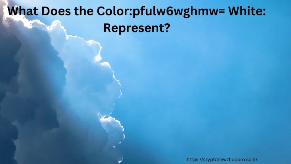 What Does the Colorpfulw6wghmw= White Represent